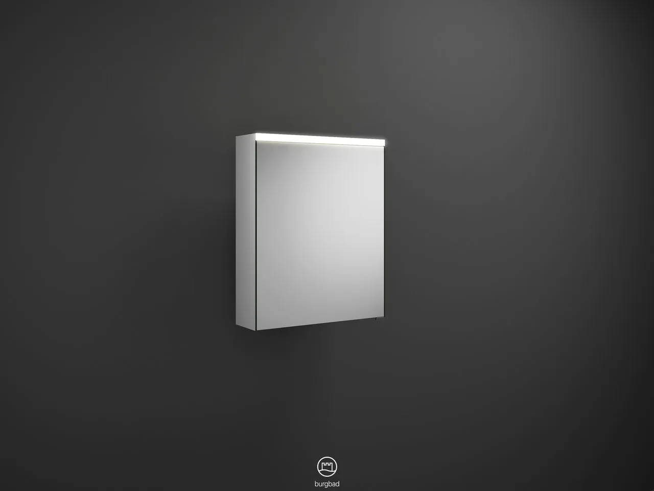 Spiegelschrank Iveo von burgbad - beidseitig verspiegelt, LED-Beleuchtung 4200 K, Anthrazitgrau, 160x558x680 mm