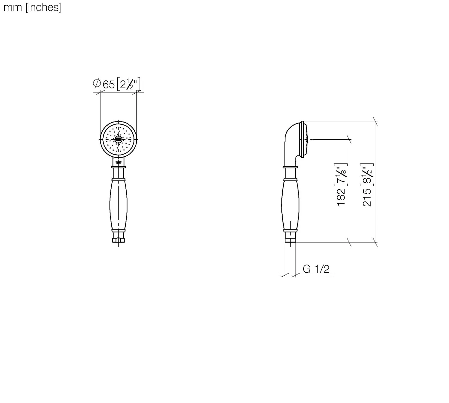 Dornbracht Madison Metall-Handbrause mit Porzellangriff (weiß) FlowReduce - Messing (23kt Gold) Dornbracht Madison Metall-Handbrause mit Porzellangriff (weiß) FlowReduce - Messing (23kt Gold)