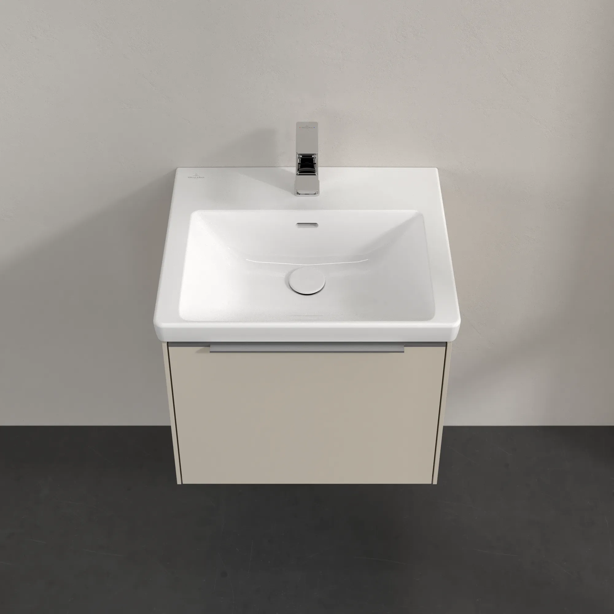 Villeroy & Boch Waschtischunterschrank „Subway 3.0“ für Schrankwaschtisch 52,3 × 42,9 × 44,8 × 44,8 cm 1 Auszug, Waschbecken mittig, mittig