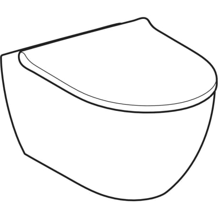 Wand-Tiefspül-WC Set mit WC-Sitz „Acanto“ 36 × 38,5 × 53,5 × 53,5 cm