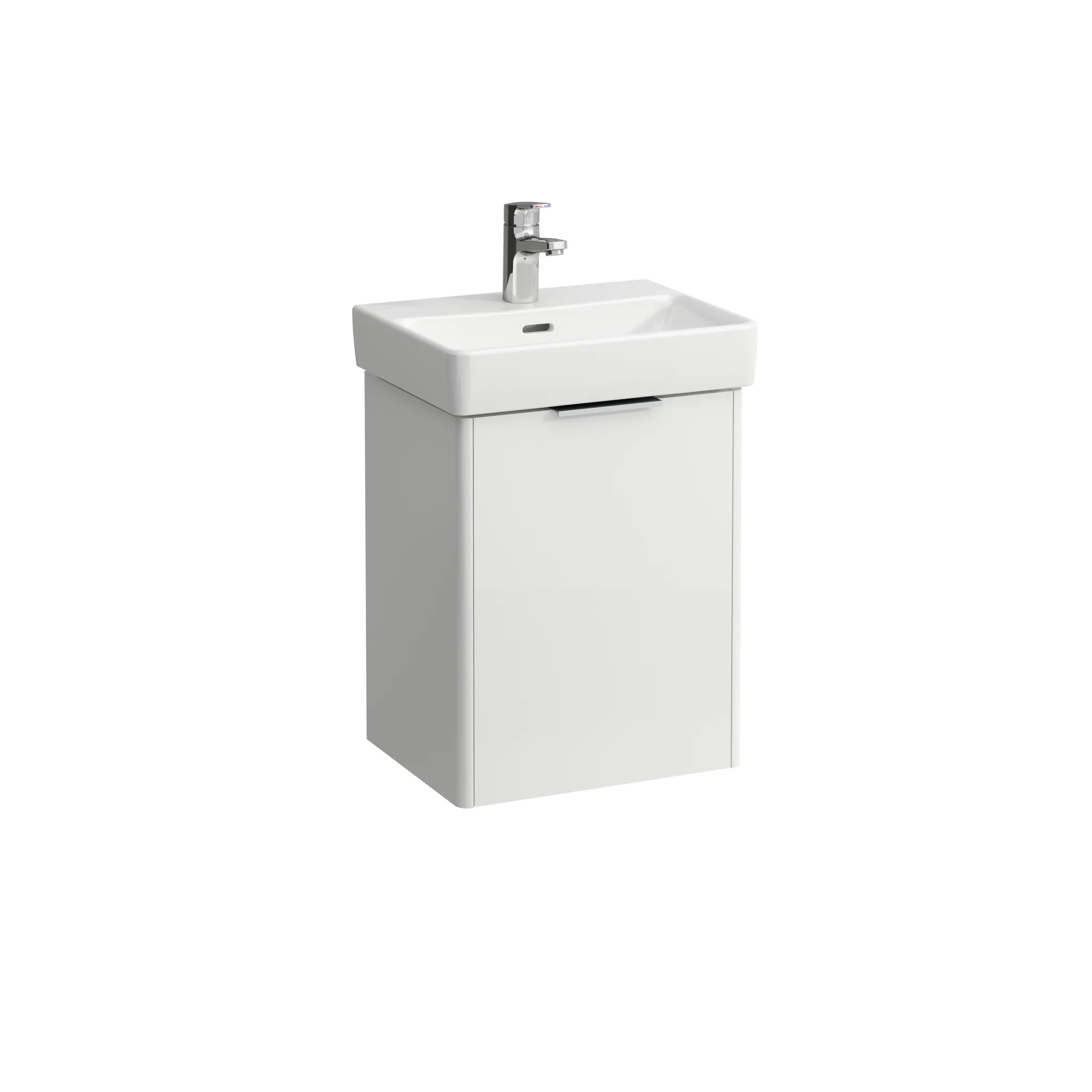 Waschtischunterbau BASE für PRO S 321x415x515 1 Tür Scharnier links mit Griff aluminium eloxiert für Waschtisch H815961 weiß matt Waschtischunterbau BASE für PRO S 321x415x515 1 Tür Scharnier links mit Griff aluminium eloxiert für Waschtisch H815961 weiß matt