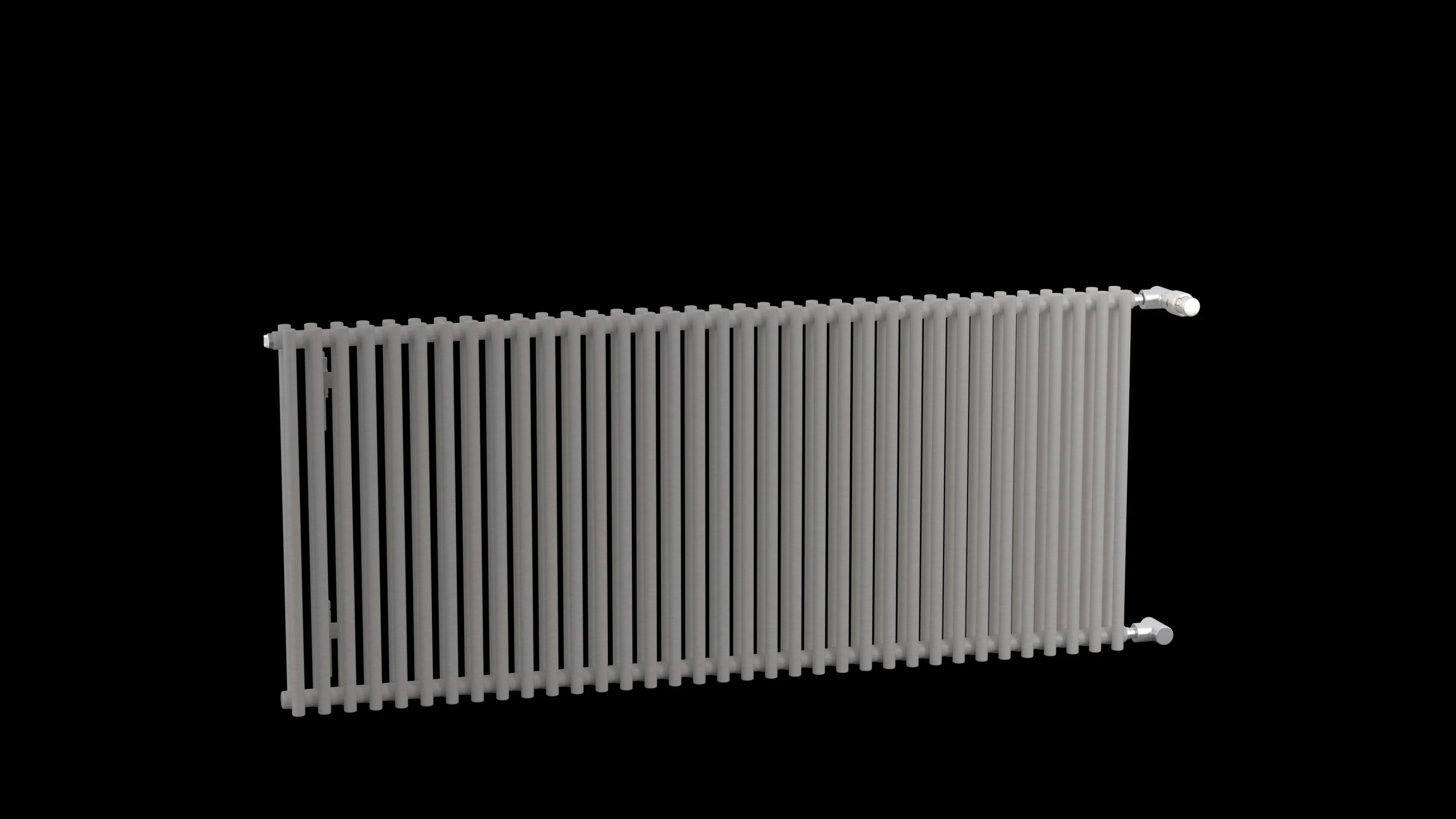 Kermi Design-Heizkörper „Pio®“ zweilagig 140,4 × 75 cm in glanzsilber Metallic
