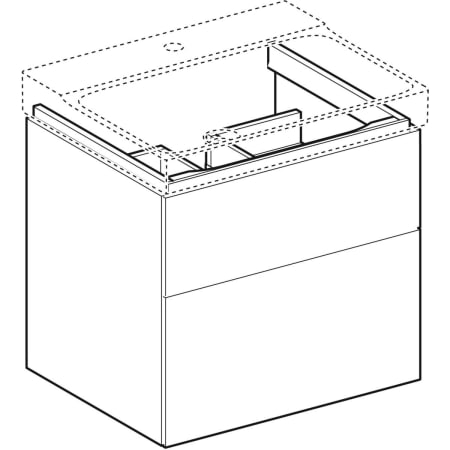 Geberit Waschtischunterschrank „Xeno2“ 58 × 53 × 46,2 cm 