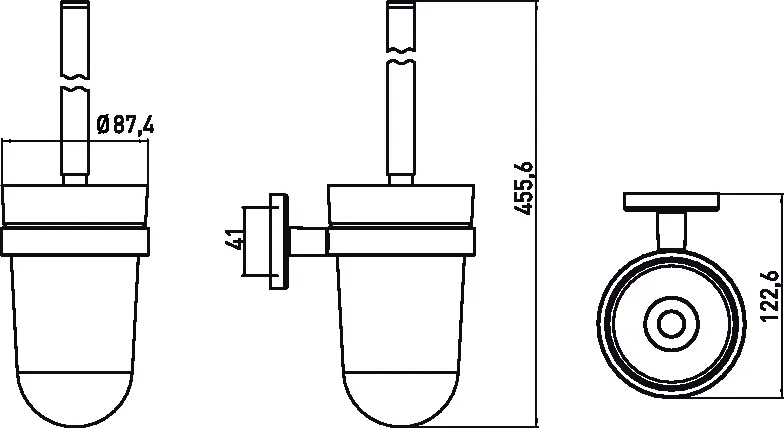 polo Bürstengarnitur Glasteil satiniert, chrom polo Bürstengarnitur Glasteil satiniert, chrom