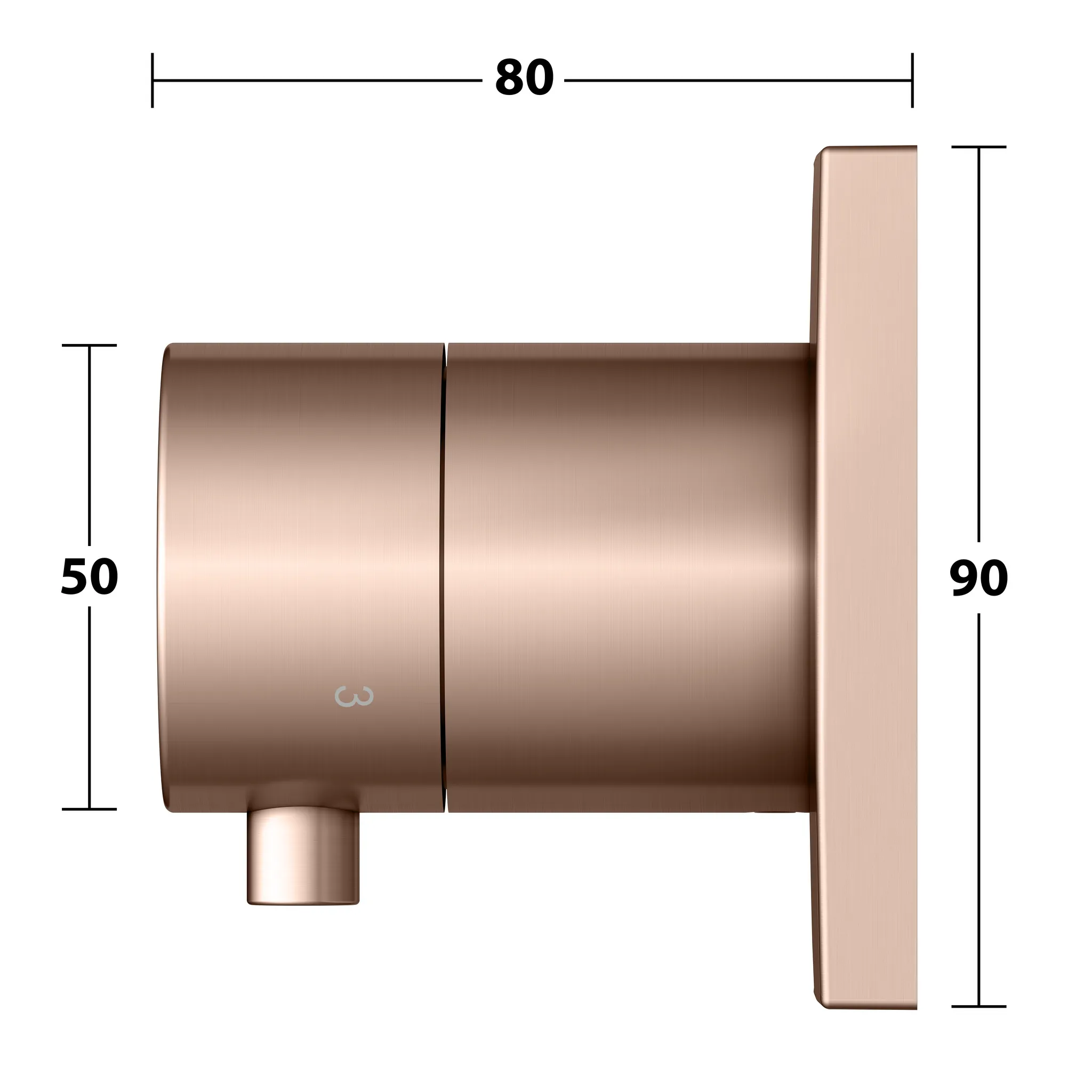IXMO 3-Wege Umstellventil UP DN15 Rotgold geb. IXMO 3-Wege Umstellventil UP DN15 Rotgold geb.