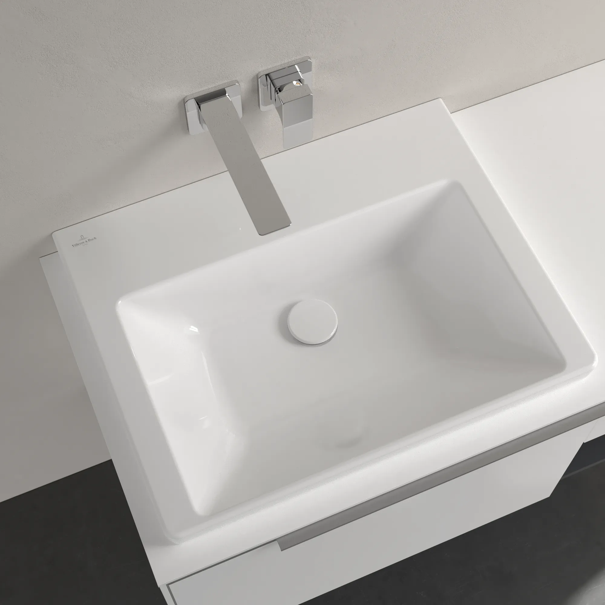 Villeroy & Boch Wandwaschtisch aus TitanCeram geschliffen „Subway 3.0“ 600 × 470 × 165 mm, ohne Hahnlochbohrung in Weiß Alpin Villeroy & Boch Wandwaschtisch aus TitanCeram geschliffen „Subway 3.0“ 600 × 470 × 165 mm, ohne Hahnlochbohrung in Weiß Alpin