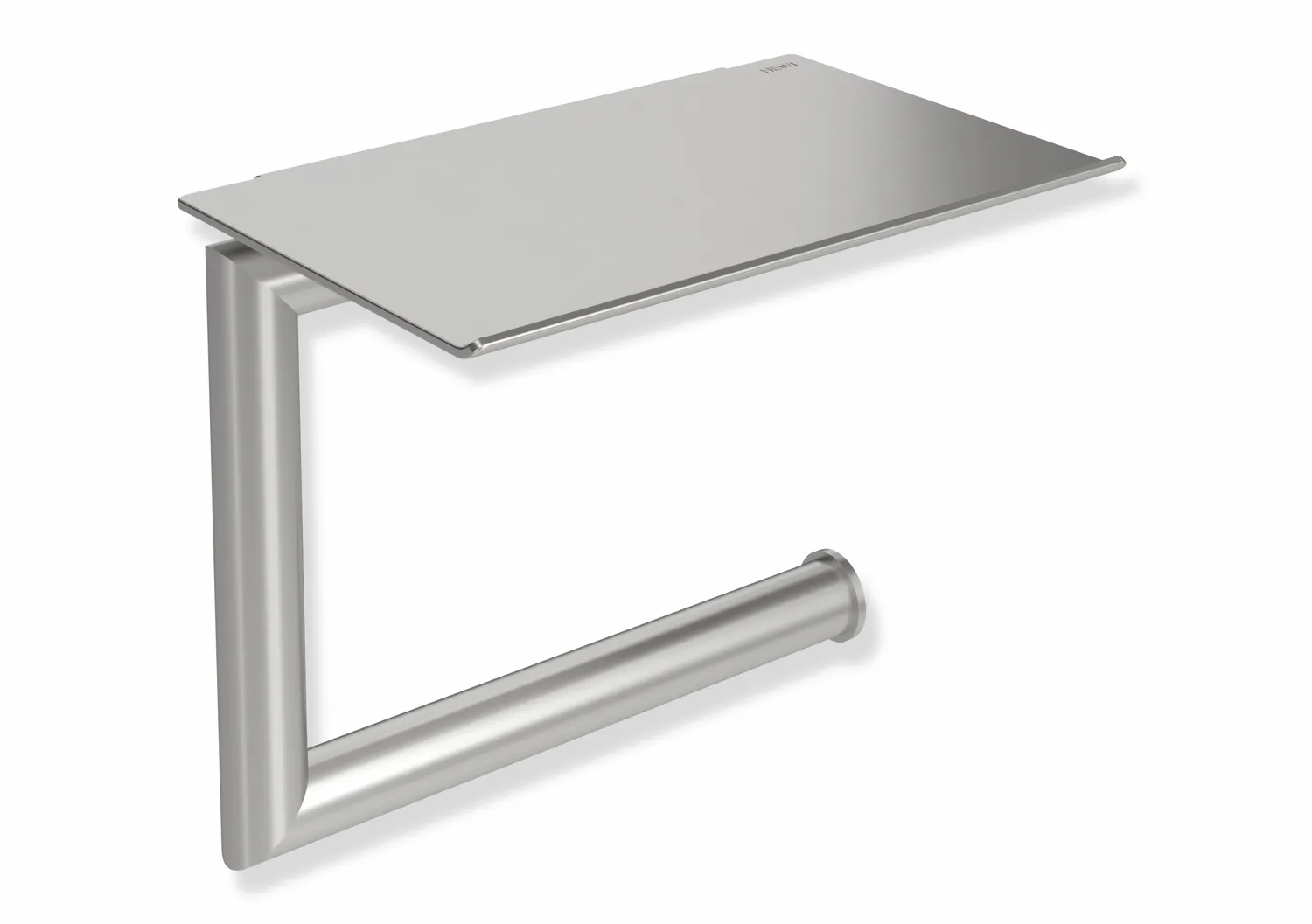 WC-Papierhalter m. Ablage matt-schliff WC-Papierhalter m. Ablage matt-schliff