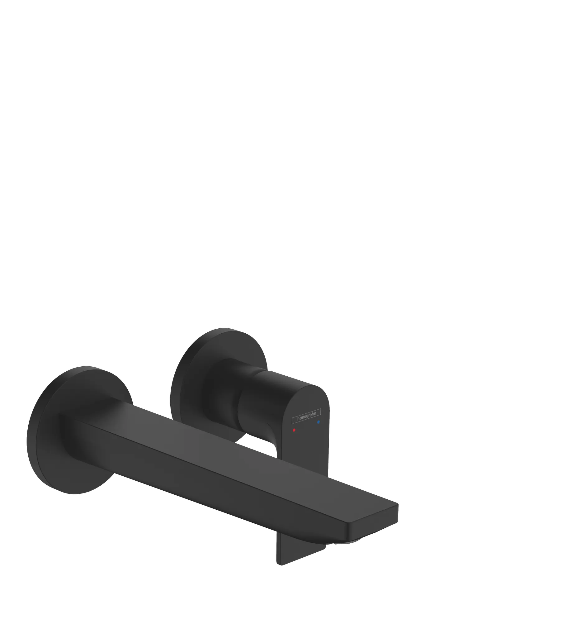 Hansgrohe Rebris E Einhebel-Waschtischmischer Unterputz für Wandmontage mit Auslauf 20 cm, Mattschwarz