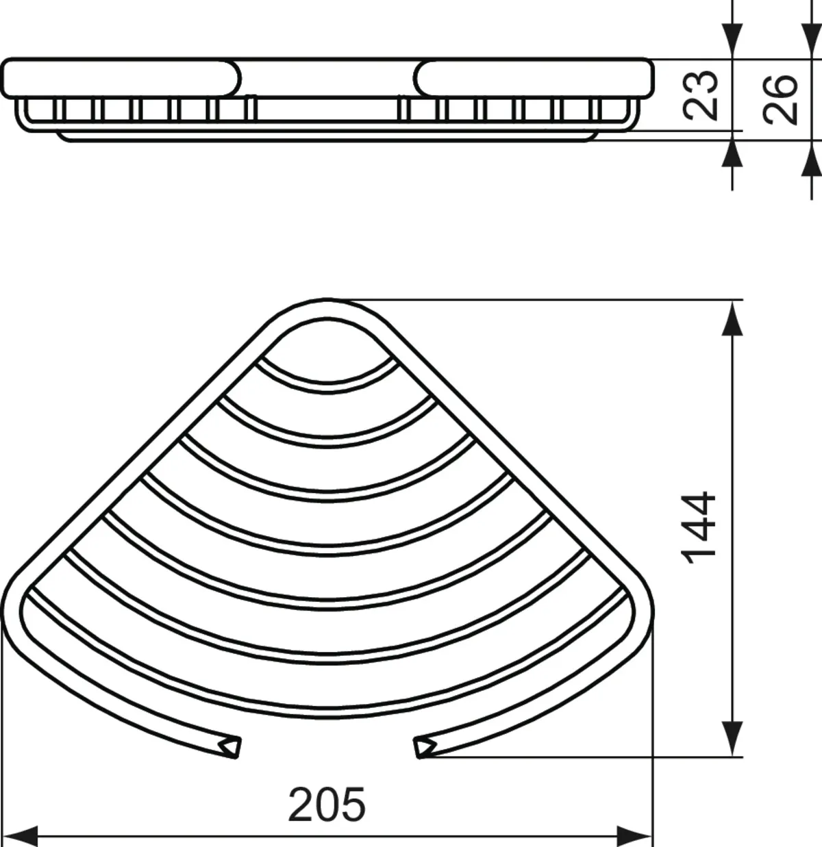 Ideal Standard Seifenhalter „Connect“, Befestigung verdeckt 20,5 × 2,6 × 14,4 cm