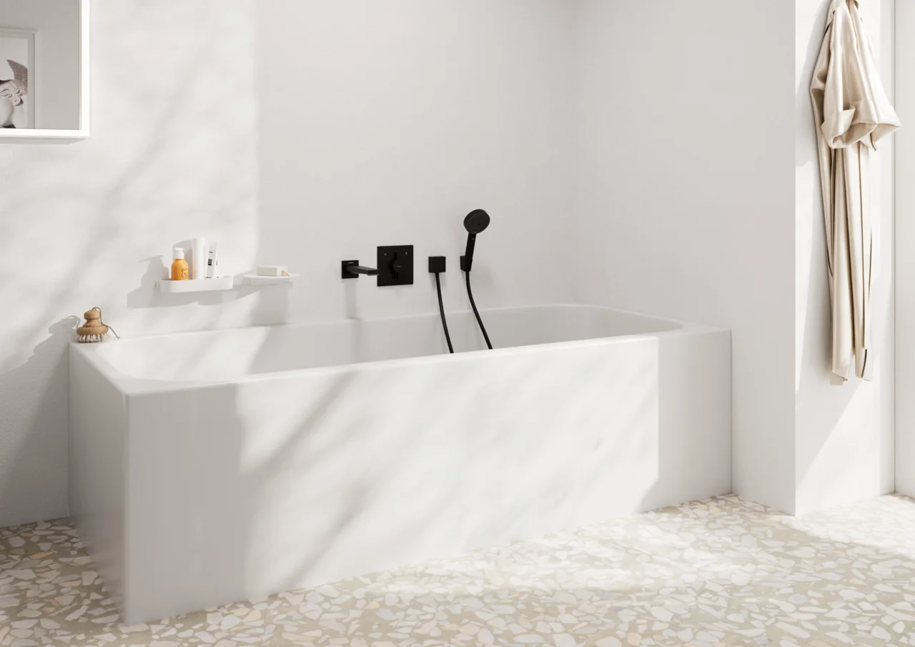 Hansgrohe DuoTurn E Mischer Unterputz mattschwarz, 2 Verbraucher, Keramikmischsystem, einfache Installation