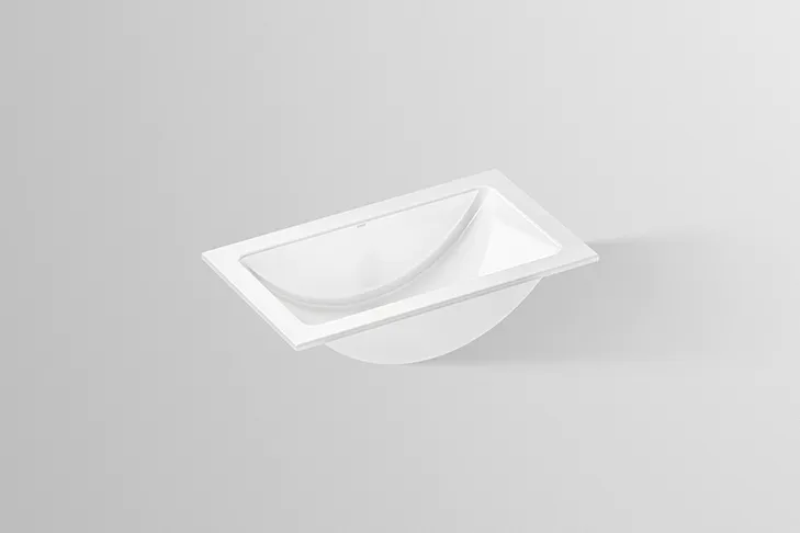 Waschbecken „R-Serie“ 585 × 135 mm, ohne Hahnlochbohrung mit ProShield Waschbecken „R-Serie“ 585 × 135 mm, ohne Hahnlochbohrung mit ProShield