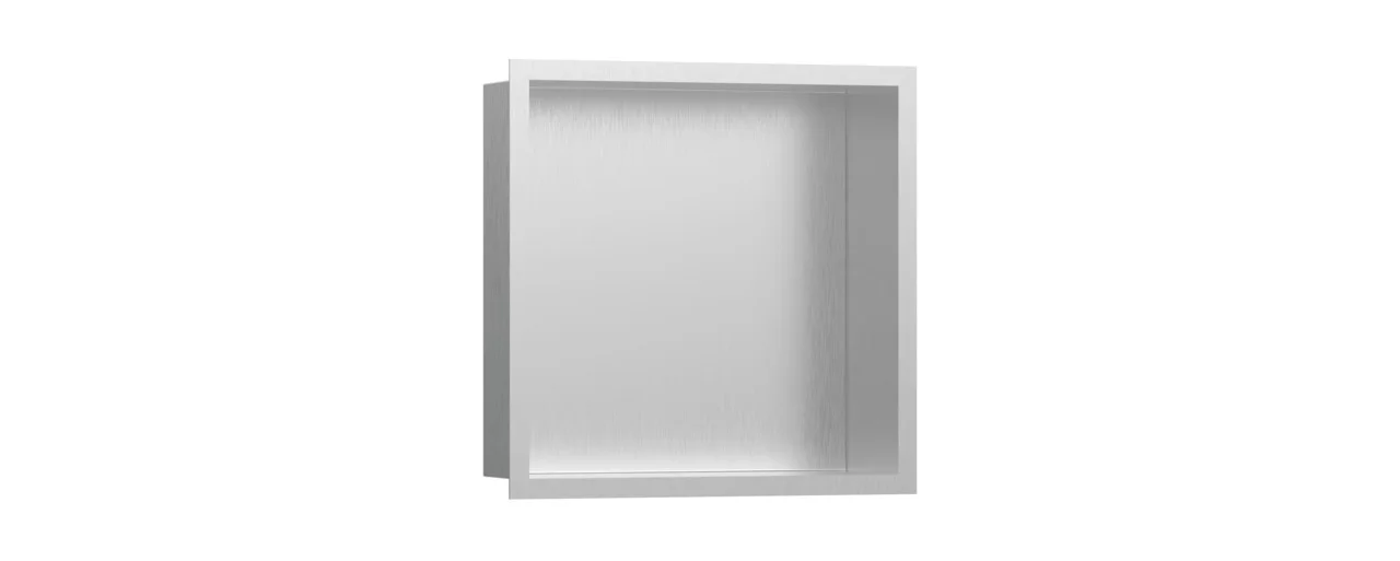 Hansgrohe XtraStoris Individual Wandnische Edelstahl gebürstet mit Designrahmen 300x300x100 mm