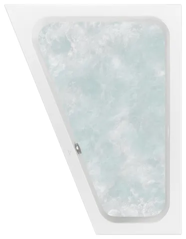 Villeroy & Boch Whirlwanne mit eckiger Innenform und umlaufenden Wannenrand „Loop & Friends“ mit Whirlsystem „Combipool Comfort“ trapez 175 × 135 cm, links