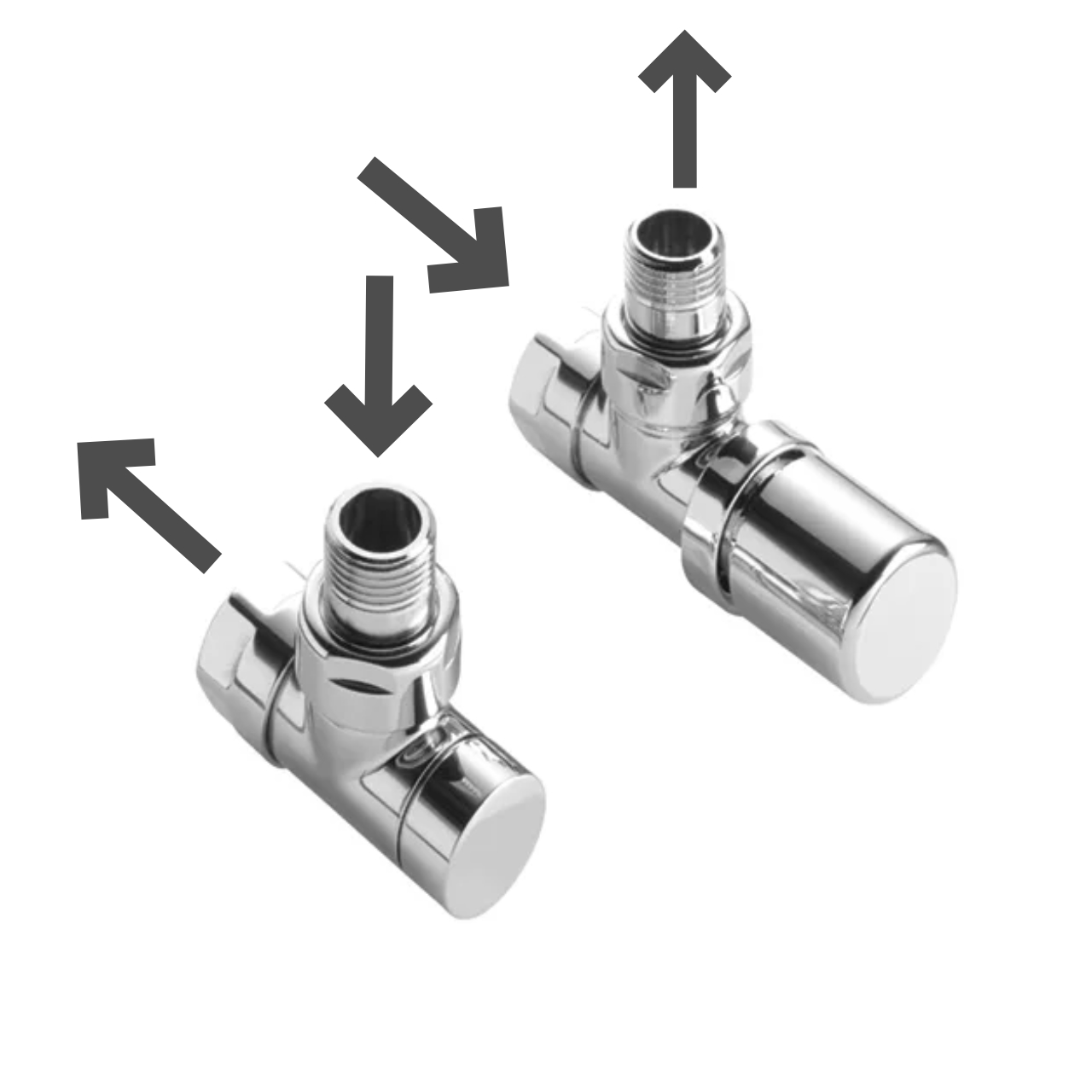 Zehnder Ventilset Eckform Typ B in Kupfer Zehnder Ventilset Eckform Typ B in Kupfer