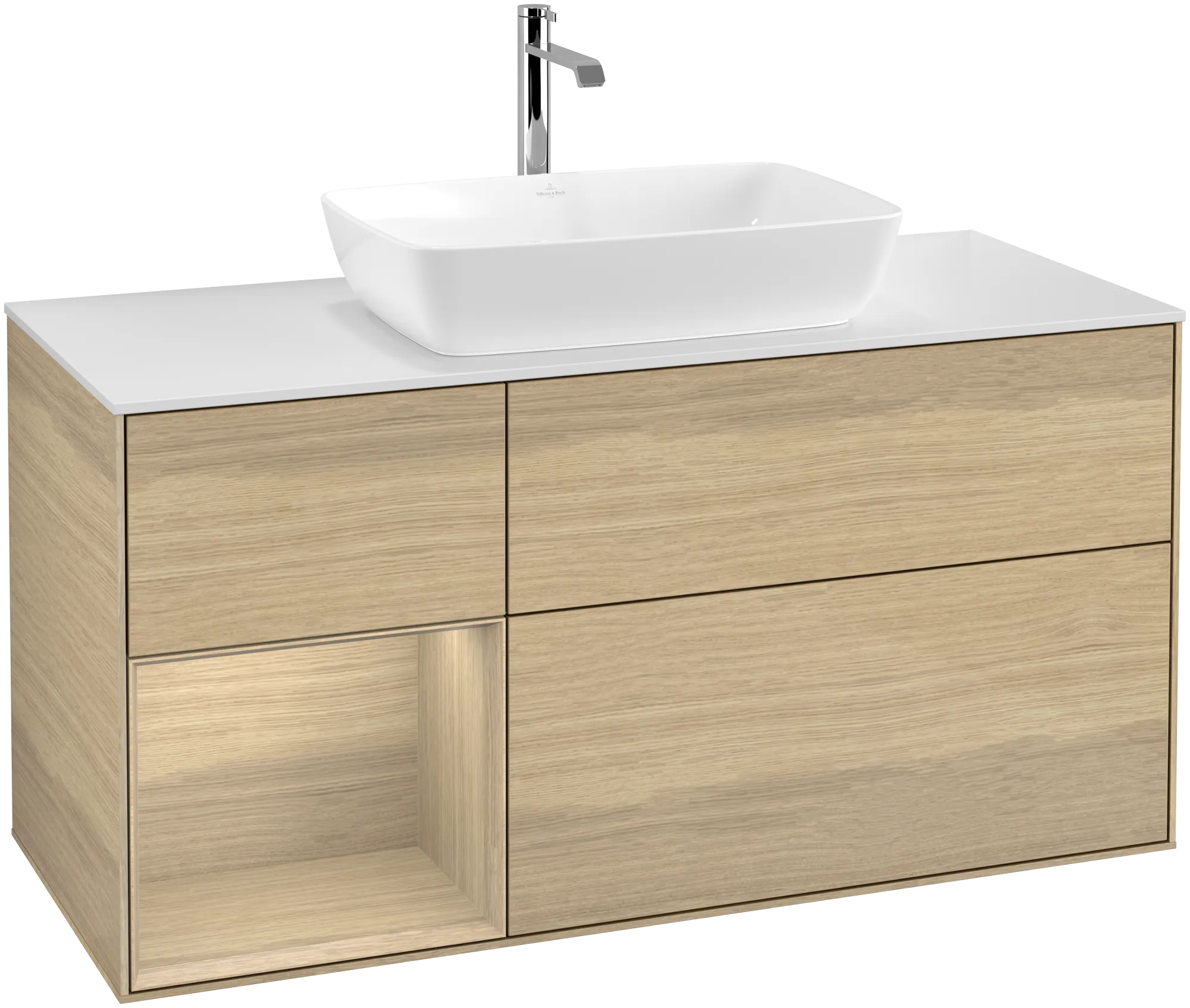 Villeroy & Boch Finion Waschbeckenunterschrank F82, 1200x603x501mm, mit Beleuchtung