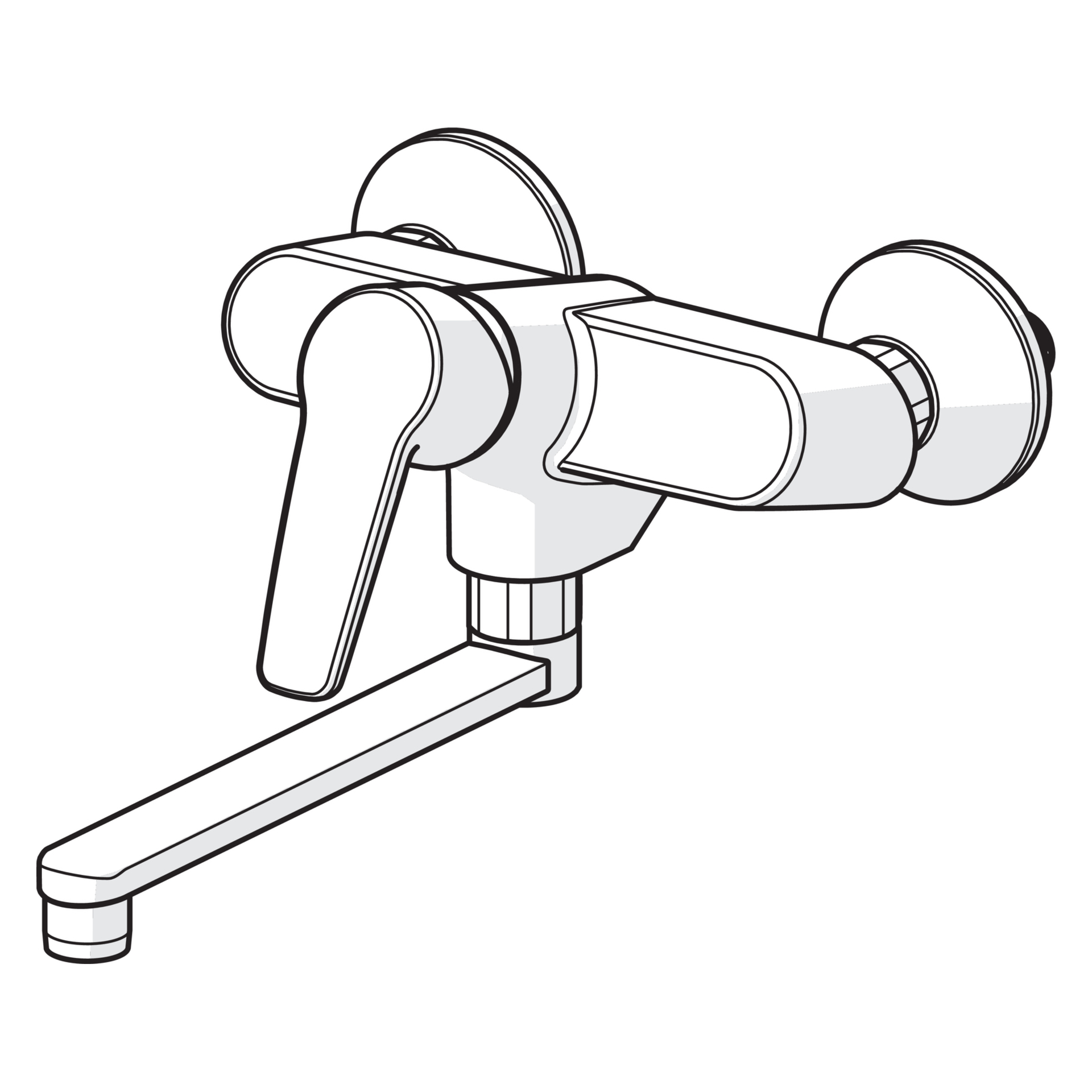 HansaPOLO Einhebelmischer Küchenarmatur HansaPOLO 5162 Ausladung 200 mm DN15 Chrom HansaPOLO Einhebelmischer Küchenarmatur HansaPOLO 5162 Ausladung 200 mm DN15 Chrom