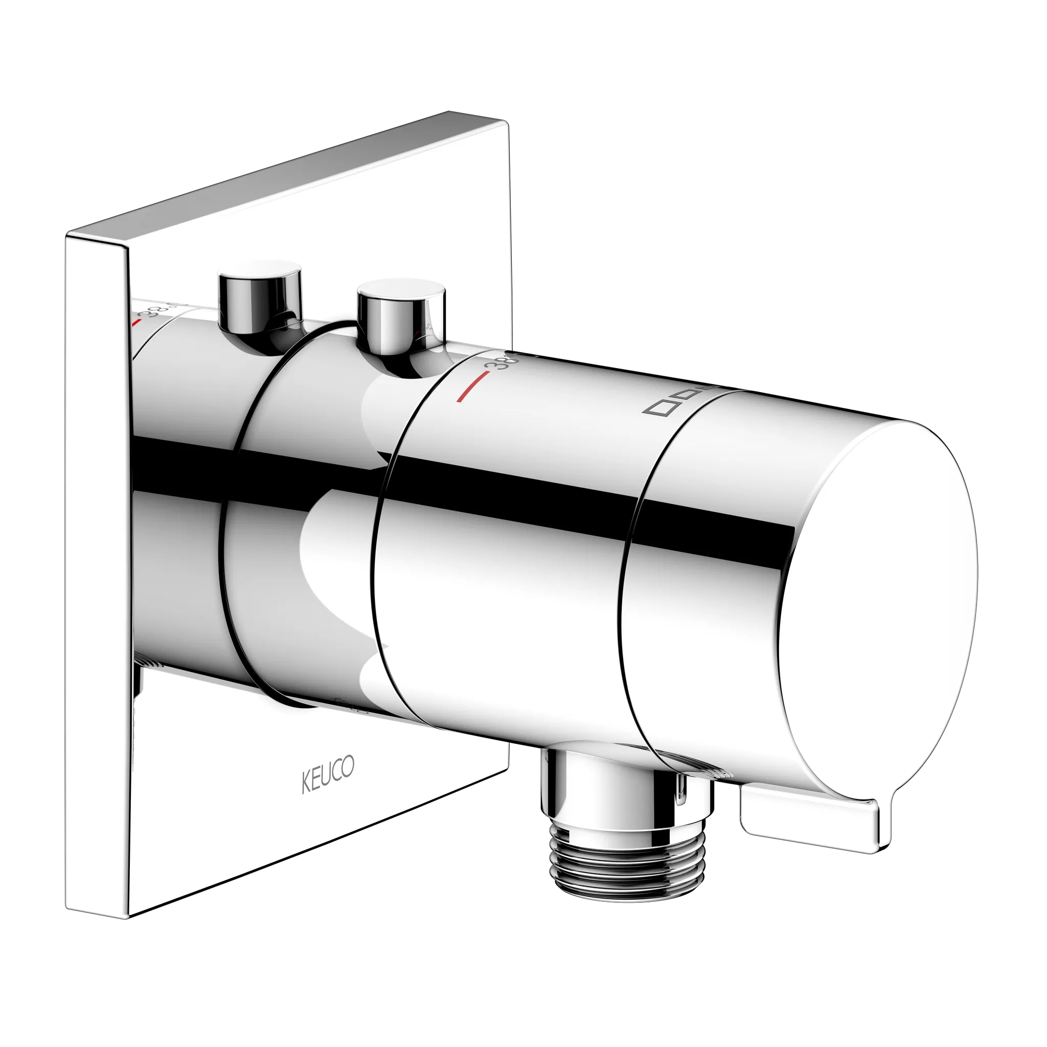 IXMO 59554010002 IXMO_solo Thermostat mit Schlauchanschluß eckig verchromt