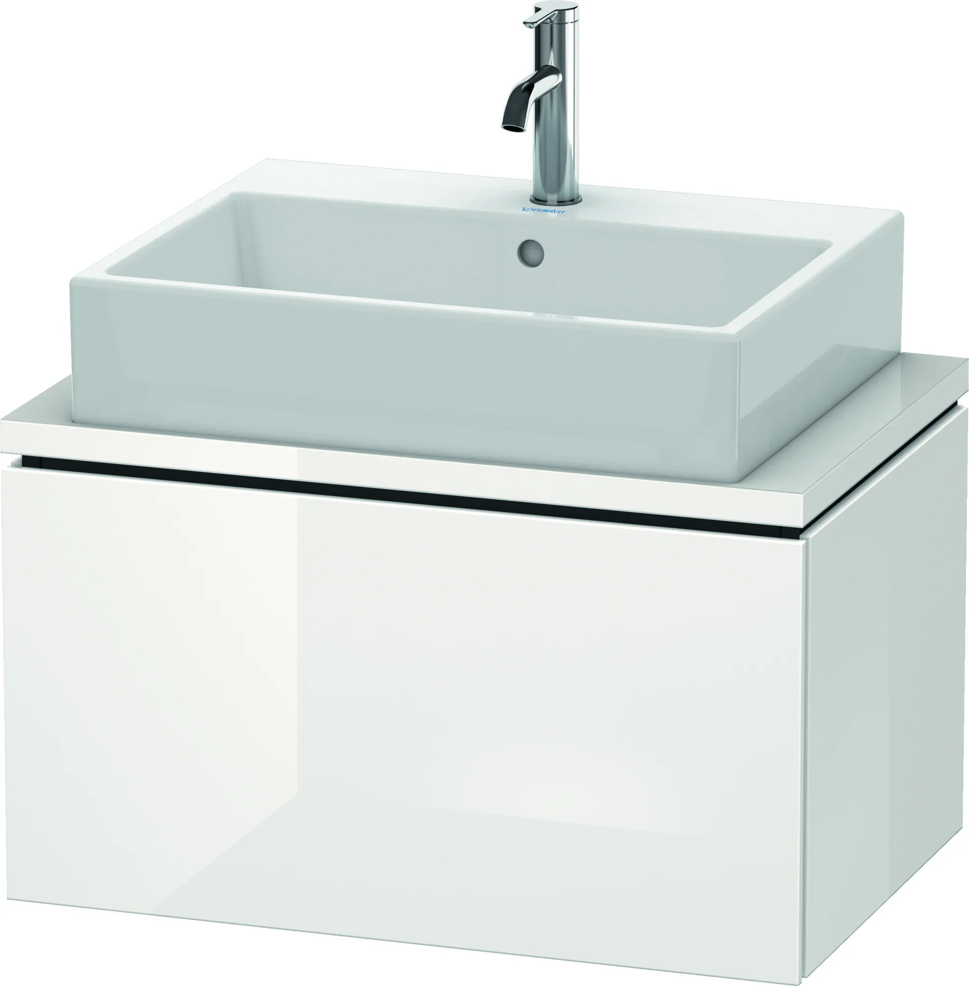 Duravit Waschtischunterschrank wandhängend „L-Cube“ 72 × 40 × 47,7 cm Weiß Hochglanz