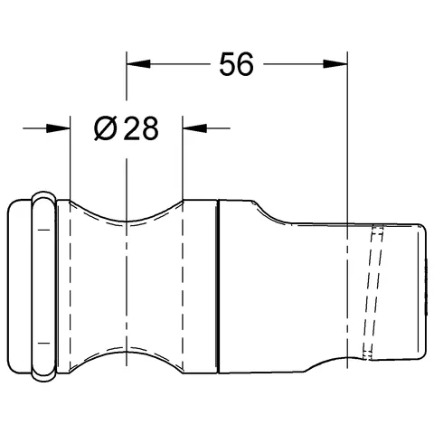 Brausegleiter 12435, mit Metallhülse, für Relexa Plus Brausestange 28 620 000 / 28 621000, ⌀ 28 mm, chrom Brausegleiter 12435, mit Metallhülse, für Relexa Plus Brausestange 28 620 000 / 28 621000, ⌀ 28 mm, chrom