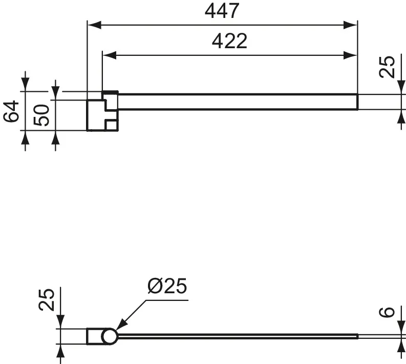 Ideal Standard Handtuchstange Conca Cube Silk Black, 447mm Ideal Standard Handtuchstange Conca Cube Silk Black, 447mm