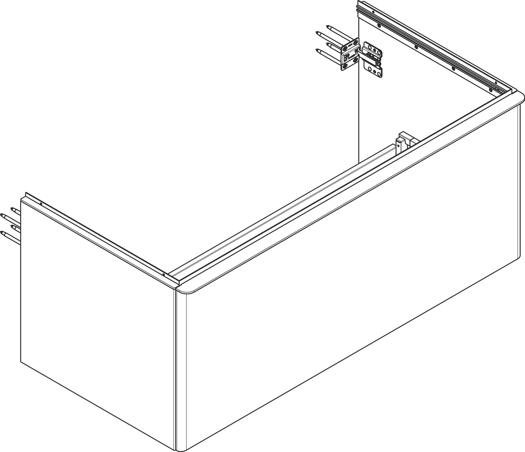 Hansgrohe Xelu Q Waschtischunterschrank Nussbaum Dunkel 1180x550mm mit 1 Schubkasten für Konsole Hansgrohe Xelu Q Waschtischunterschrank Nussbaum Dunkel 1180x550mm mit 1 Schubkasten für Konsole