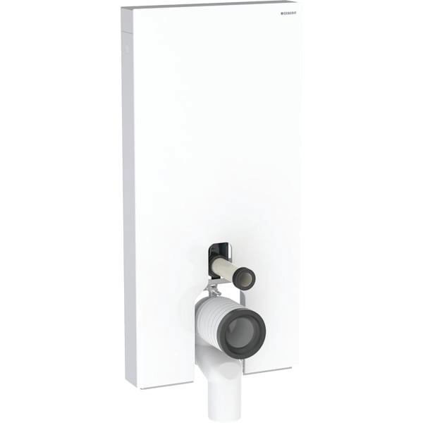 Monolith Sanitärmodul für Stand-WC, 101 cm, Frontverkleidung aus Glas: Glas weiß, Aluminium Monolith Sanitärmodul für Stand-WC, 101 cm, Frontverkleidung aus Glas: Glas weiß, Aluminium