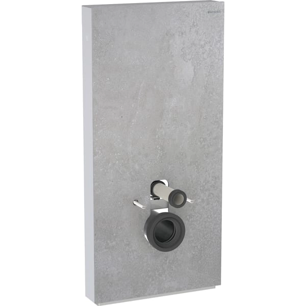 Monolith Plus Sanitärmodul für Wand-WC, 101 cm, Frontverkleidung aus Steinzeug: Steinzeug Betonoptik, Aluminium Monolith Plus Sanitärmodul für Wand-WC, 101 cm, Frontverkleidung aus Steinzeug: Steinzeug Betonoptik, Aluminium