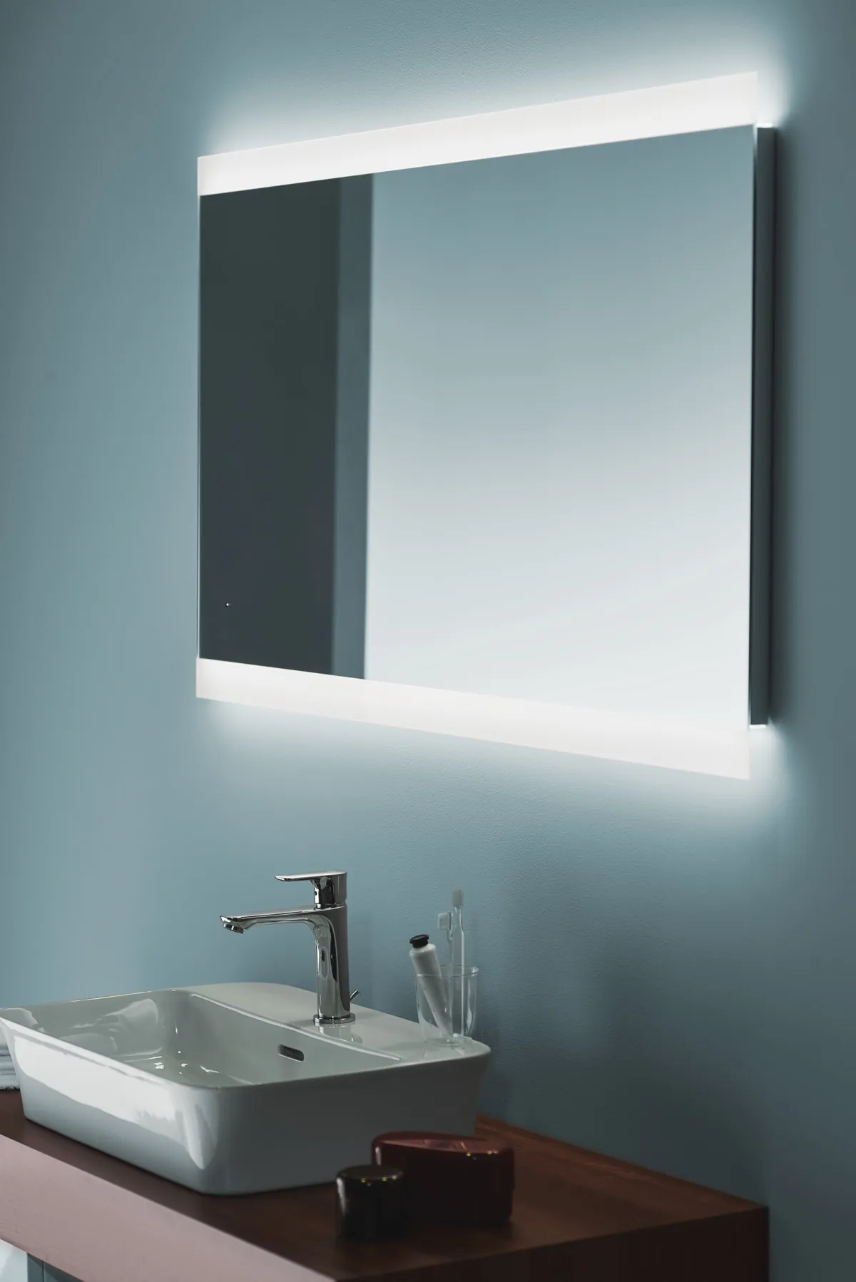 Waschtischarmatur Connect Air, Grande Slim, mit Ablaufgarnitur, BlueStart, Brushed Gold Waschtischarmatur Connect Air, Grande Slim, mit Ablaufgarnitur, BlueStart, Brushed Gold