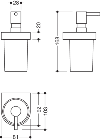 Seifensp. Gl. m. Halter Sys 800, Halter Plvb. weiß tiefmatt