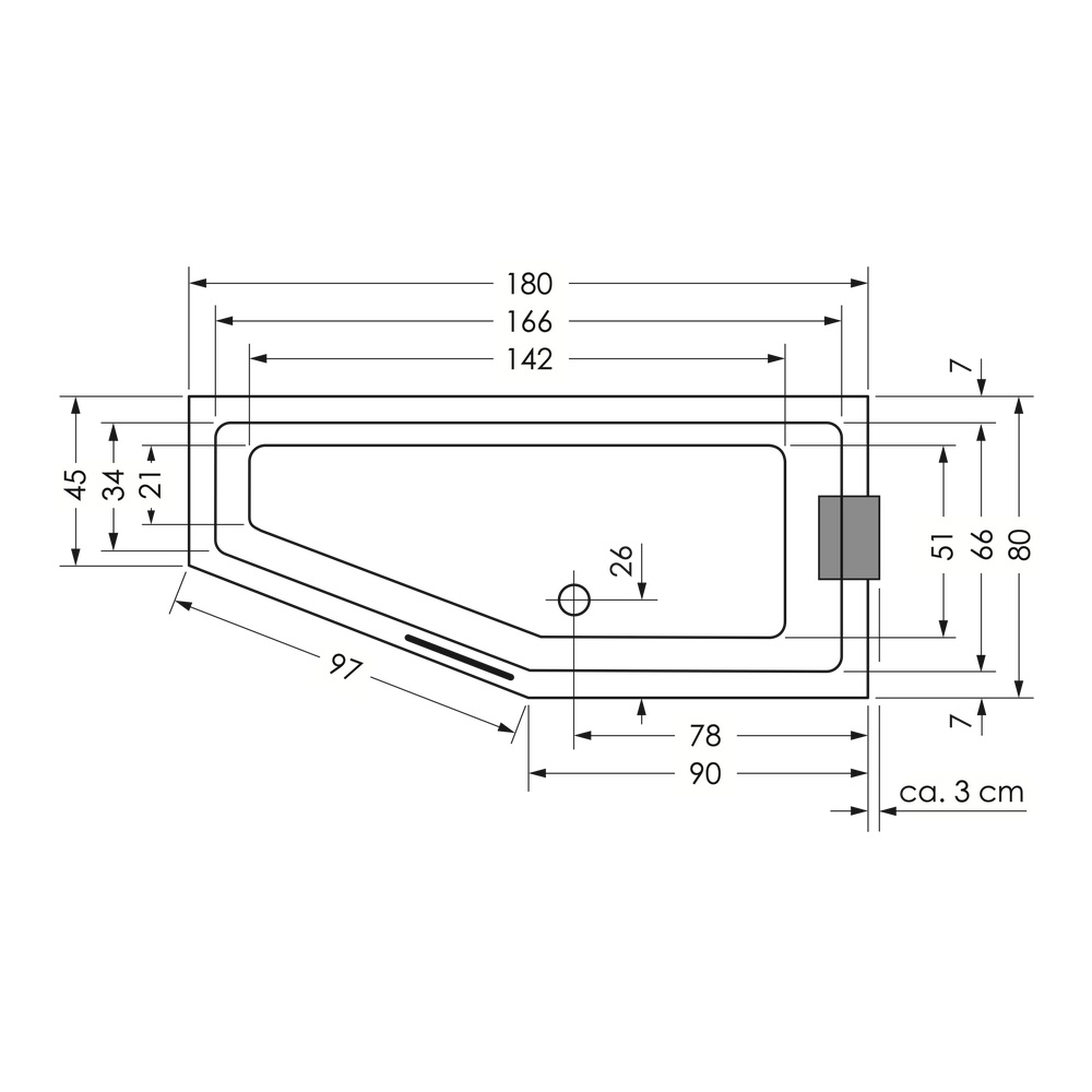 repaBAD Badewanne „Livorno Eco“ trapez 1800 mm in Weiß Matt repaBAD Badewanne „Livorno Eco“ trapez 1800 mm in Weiß Matt