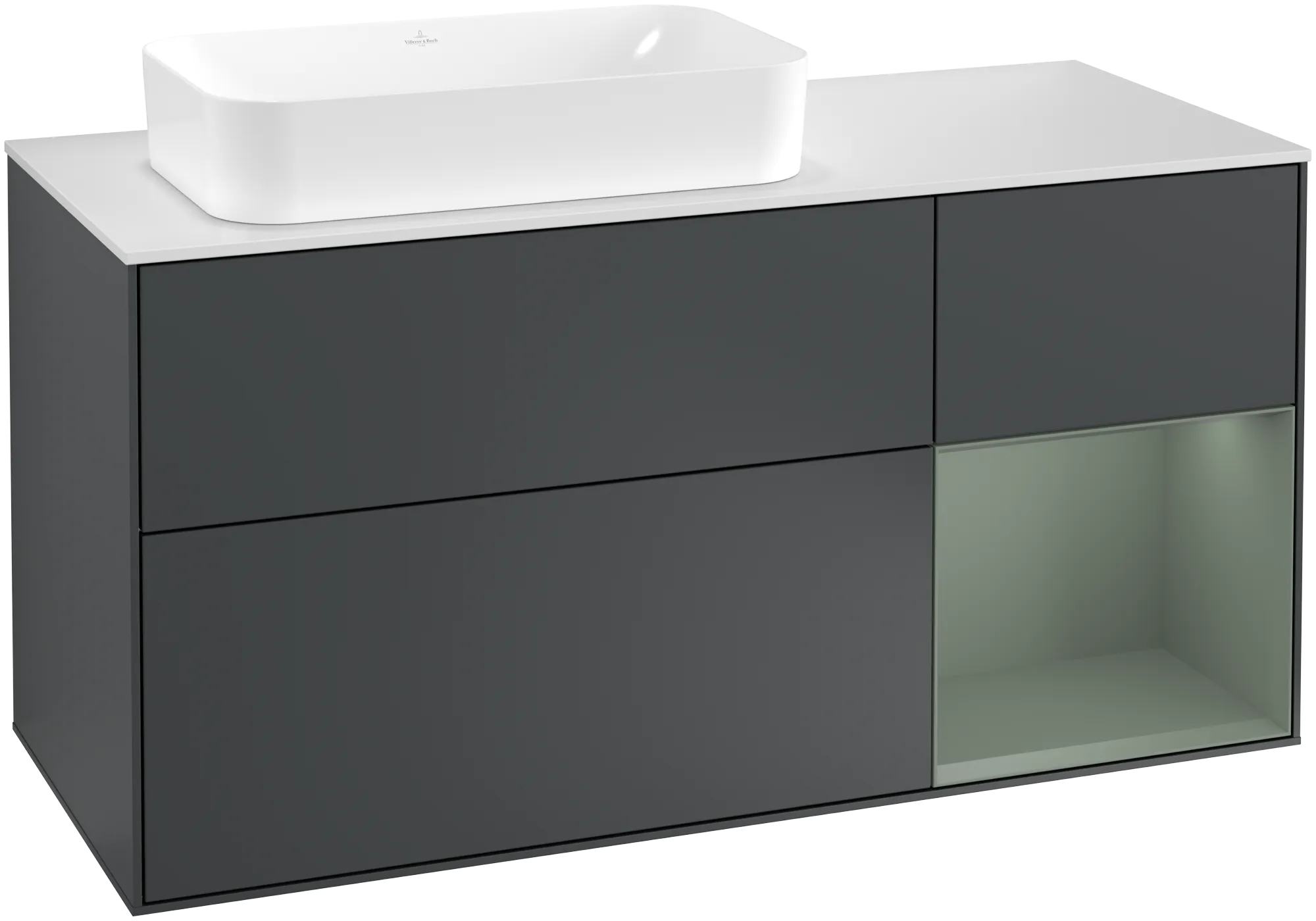 Villeroy & Boch Finion Waschbeckenunterschrank F28, 1200x603x501mm, Midnight Blue Matt