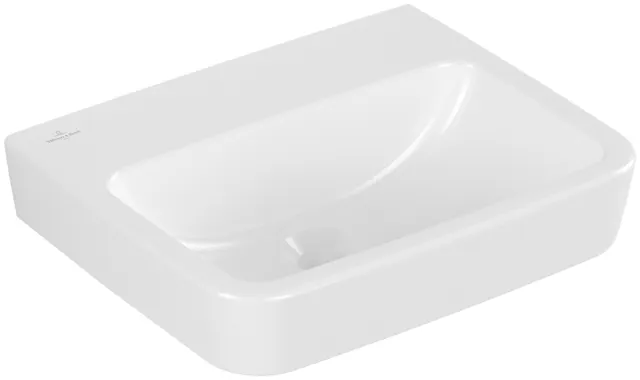 Villeroy & Boch Handwaschbecken „O.novo“ 450 × 370 × 160 mm, für Becken mittig, ohne Hahnlochbohrung