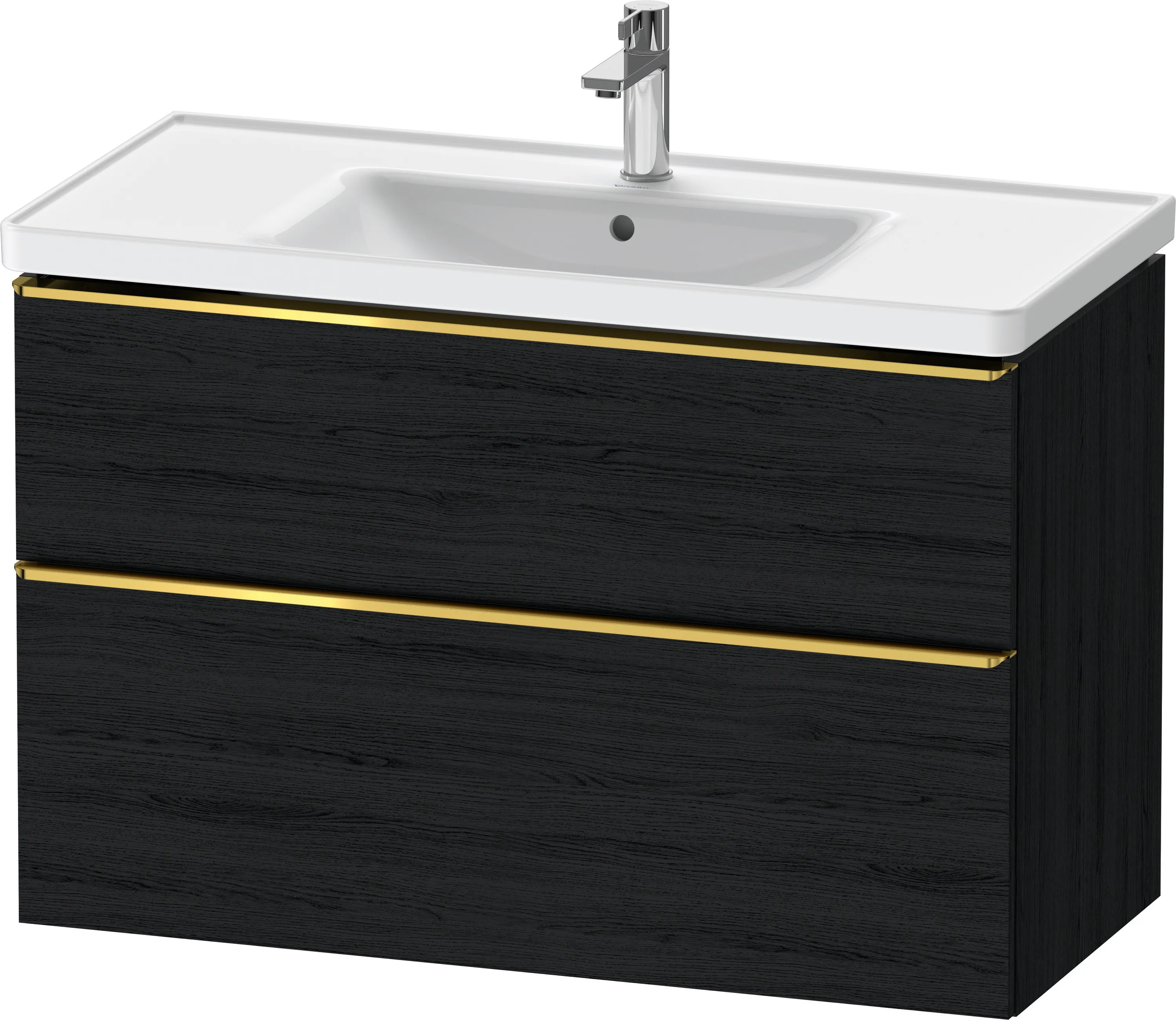Duravit Waschtischunterschrank wandhängend „D-Neo“ 98,4 × 62,5 × 45,2 cm Eiche Schwarz