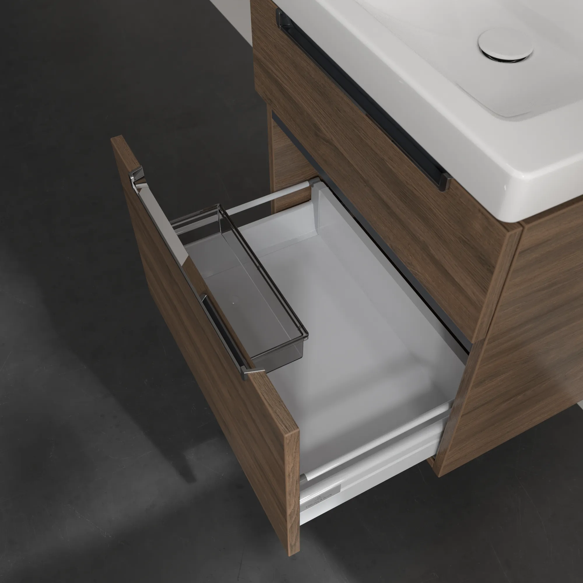 Villeroy & Boch Waschtischunterschrank „Subway 2.0“ 587 × 590 × 454 mm Arizona Oak, für Becken mittig, ohne Beleuchtung