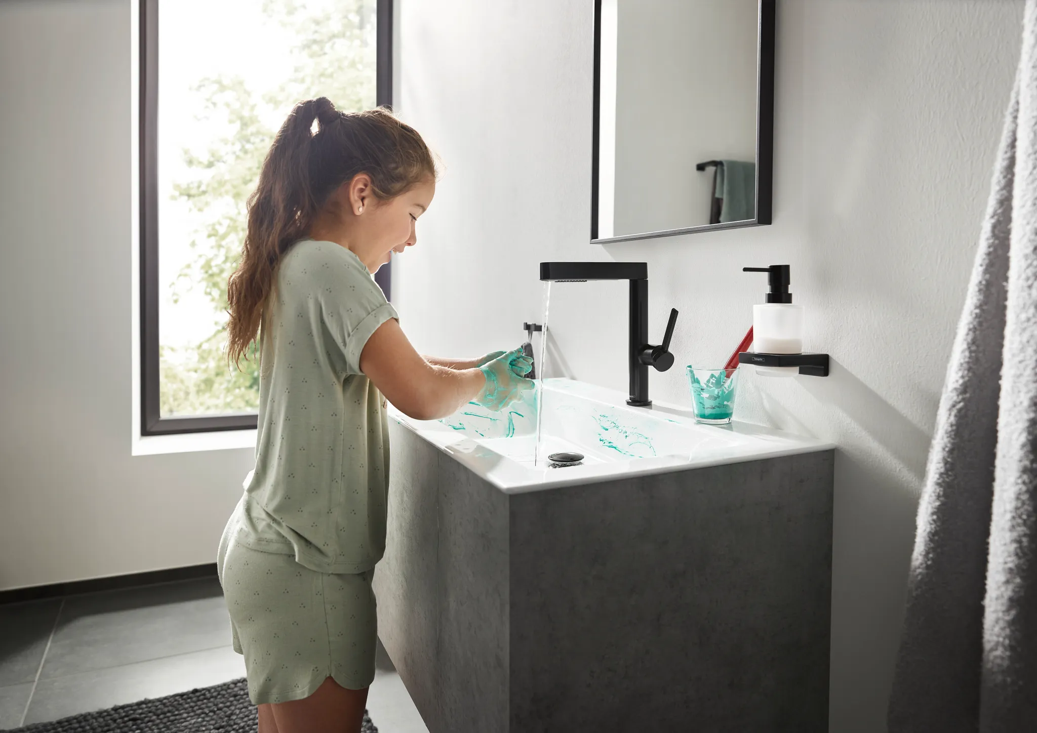 Hansgrohe AddStoris Q Lotionspender, Mattschwarz