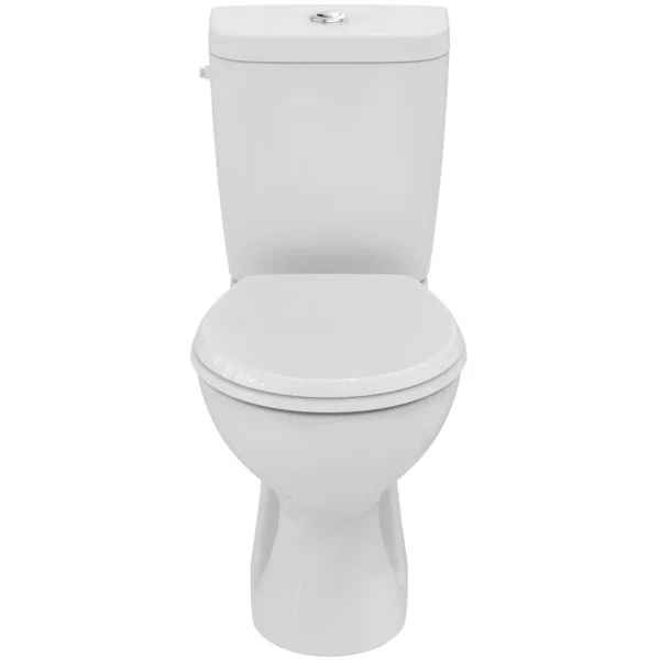 Ideal Standard Eurovit Standtiefspül-WC mit Spülkasten, seitlichem Zulauf und WC-Sitz in Weiß Ideal Standard Eurovit Standtiefspül-WC mit Spülkasten, seitlichem Zulauf und WC-Sitz in Weiß