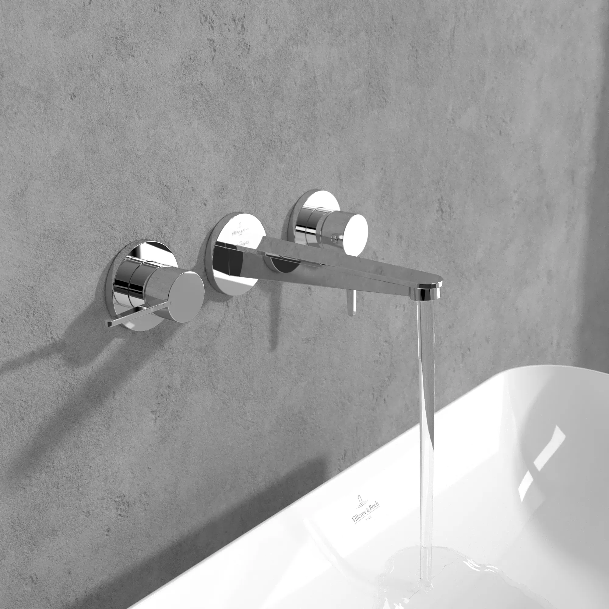 Zweihand-Unterputz-Armatur „Conum“ 18,9 cm Ausladung 205 mm in Chrom Zweihand-Unterputz-Armatur „Conum“ 18,9 cm Ausladung 205 mm in Chrom