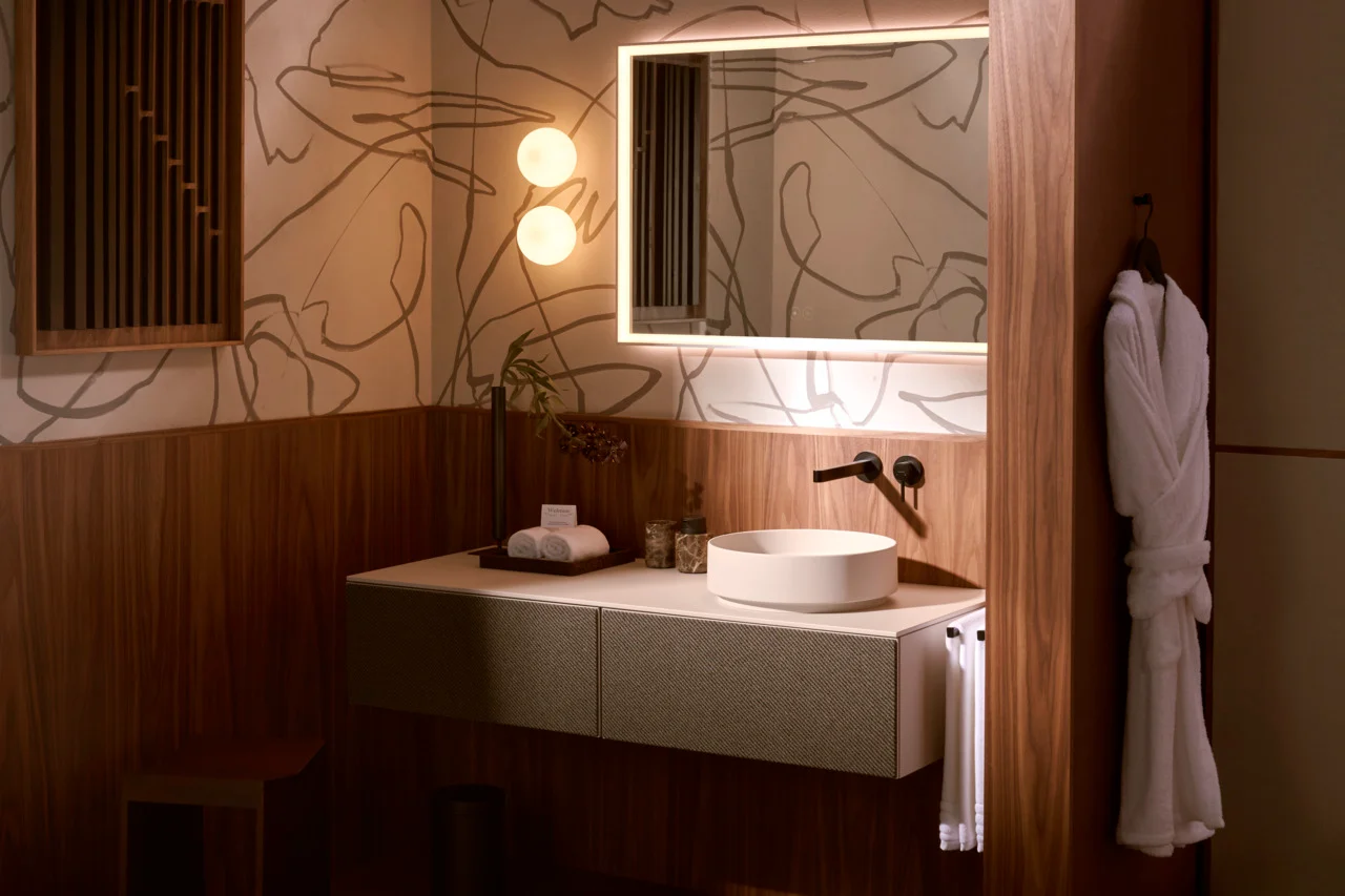 Hansgrohe Finoris Einhebel-Waschtischmischer Unterputz, mattschwarz, Ausladung 228 mm, Laminarstrahl, Keramikmischsystem