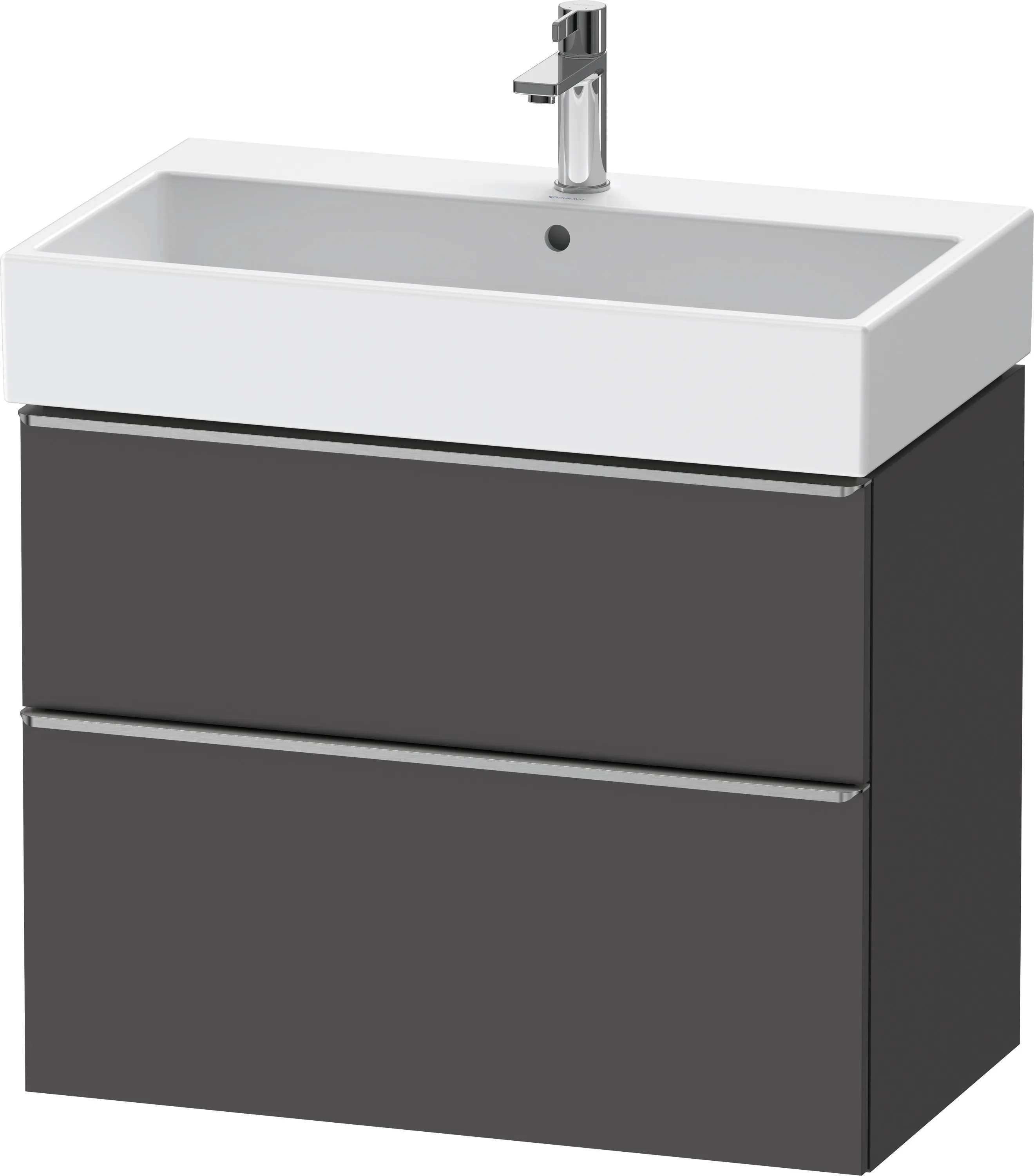 Duravit Waschtischunterschrank wandhängend „D-Neo“ 78,4 × 62,5 × 44,2 cm Graphit Matt
