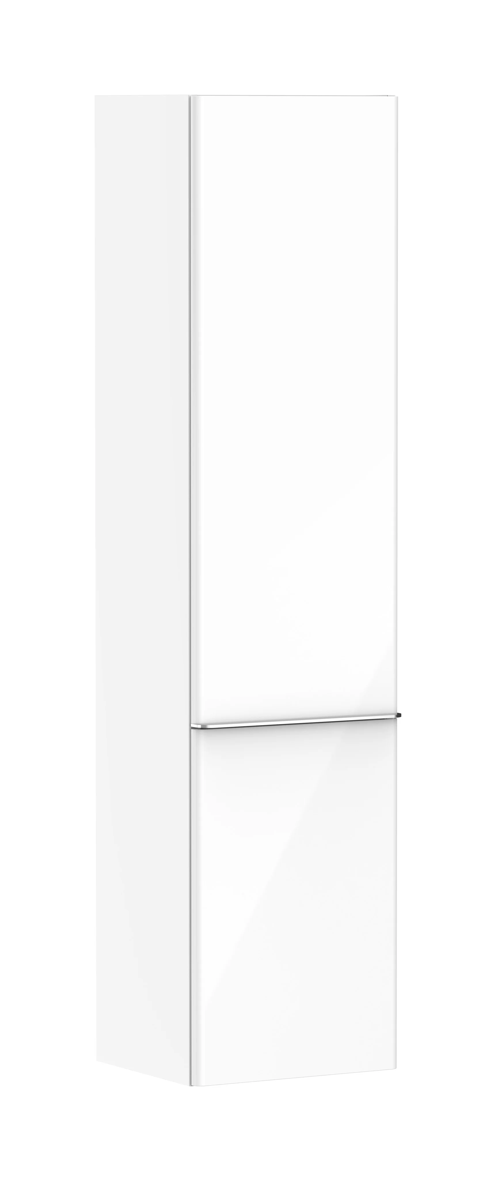 Hansgrohe Xelu Q Hochschrank Weiß Hochglanz 400x350 mm, Türanschlag links, verchromte Griffe