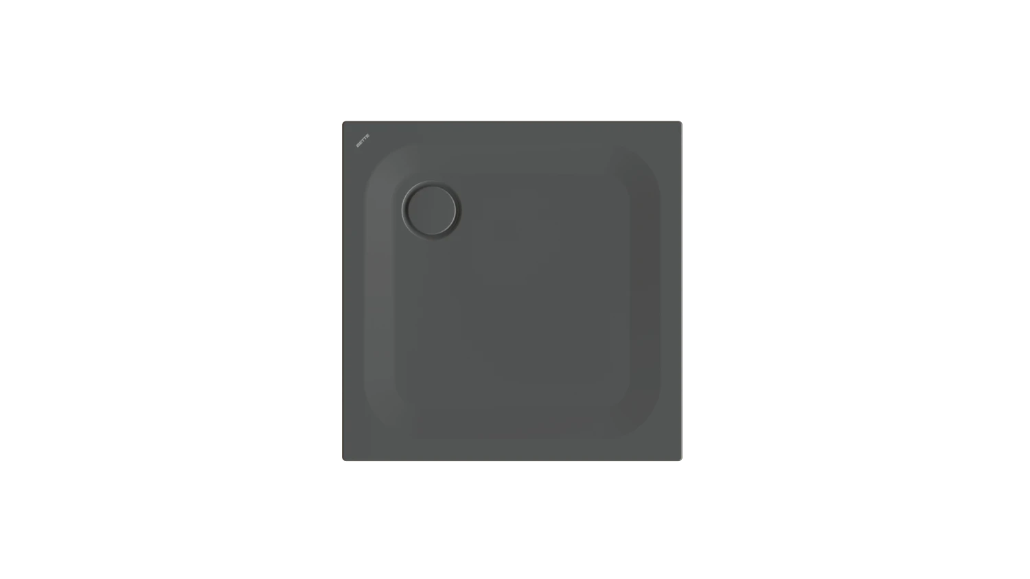Bette quadrat Duschwanne „BetteUltra“ 800 × 800 mm mit BetteAntirutsch Pro, ohne Oberflächenveredelung, ohne Wannenträger, in Slate