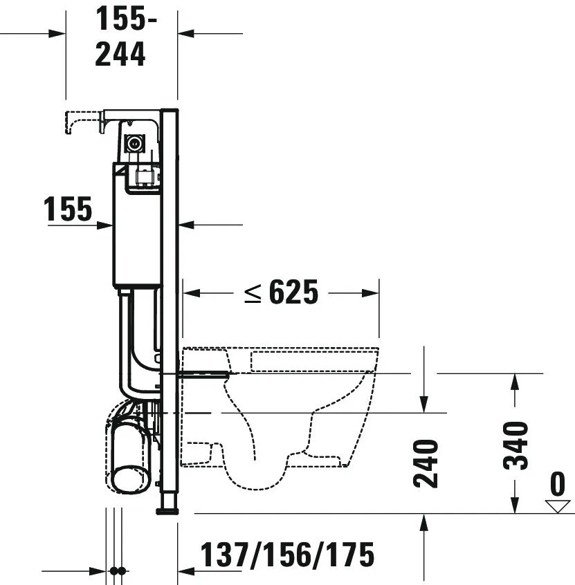 Duravit Vorwand-/Einbauelement für Toilette Installationselement Trockenbau für WC „DuraSystemInstallationselemente“ 99 × 50 cm in Duravit Vorwand-/Einbauelement für Toilette Installationselement Trockenbau für WC „DuraSystemInstallationselemente“ 99 × 50 cm in