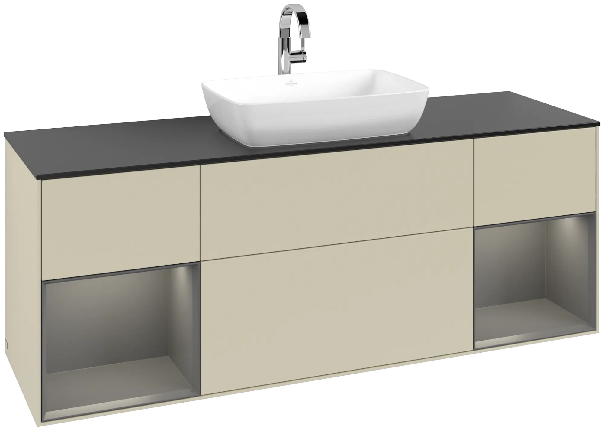 Villeroy & Boch Waschbeckenunterschrank Finion F86, 1600x603x501mm, mit Beleuchtung