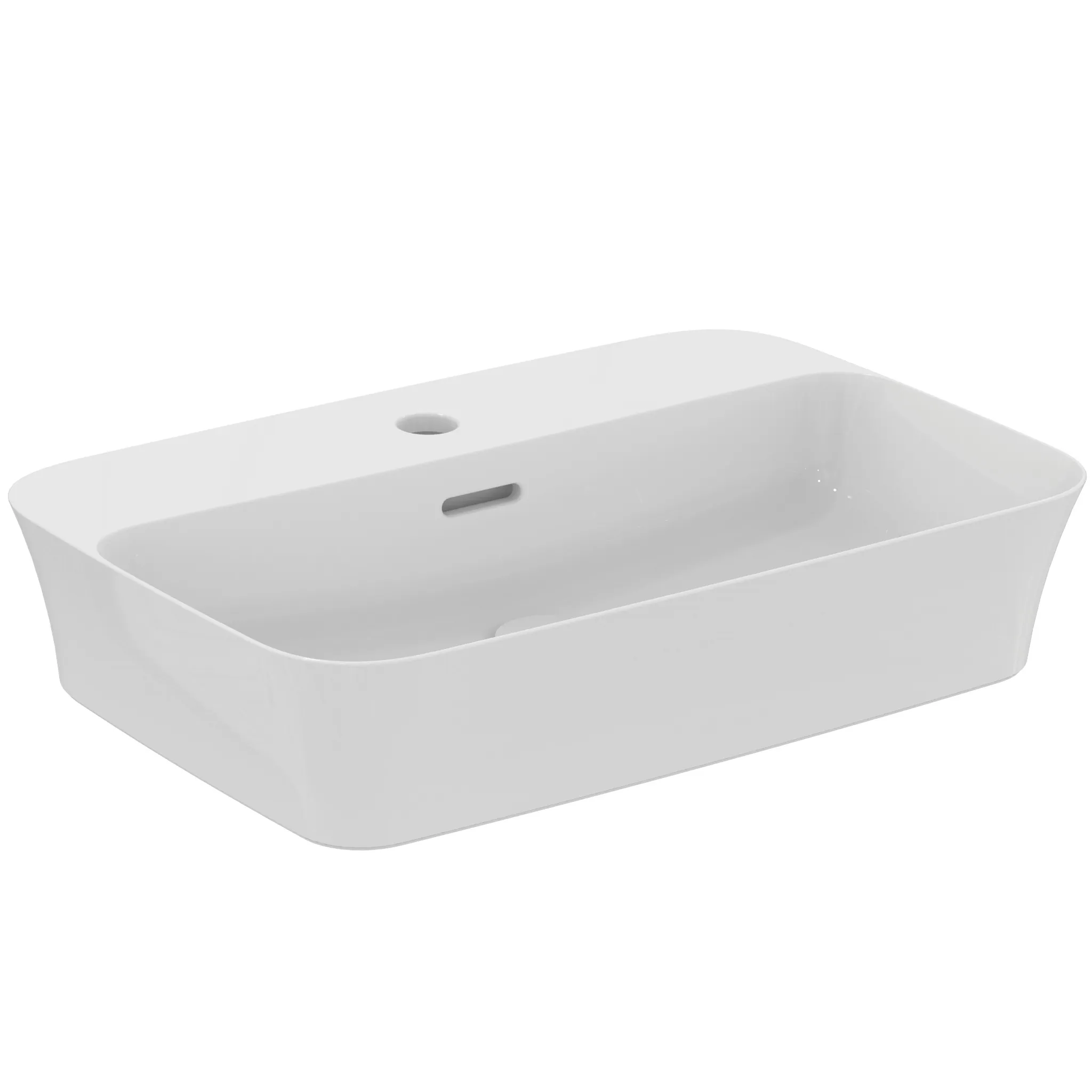 Waschbecken „Ipalyss“ 55 × 38 × 14,5 cm, Hahnlochposition mittig in Weiß