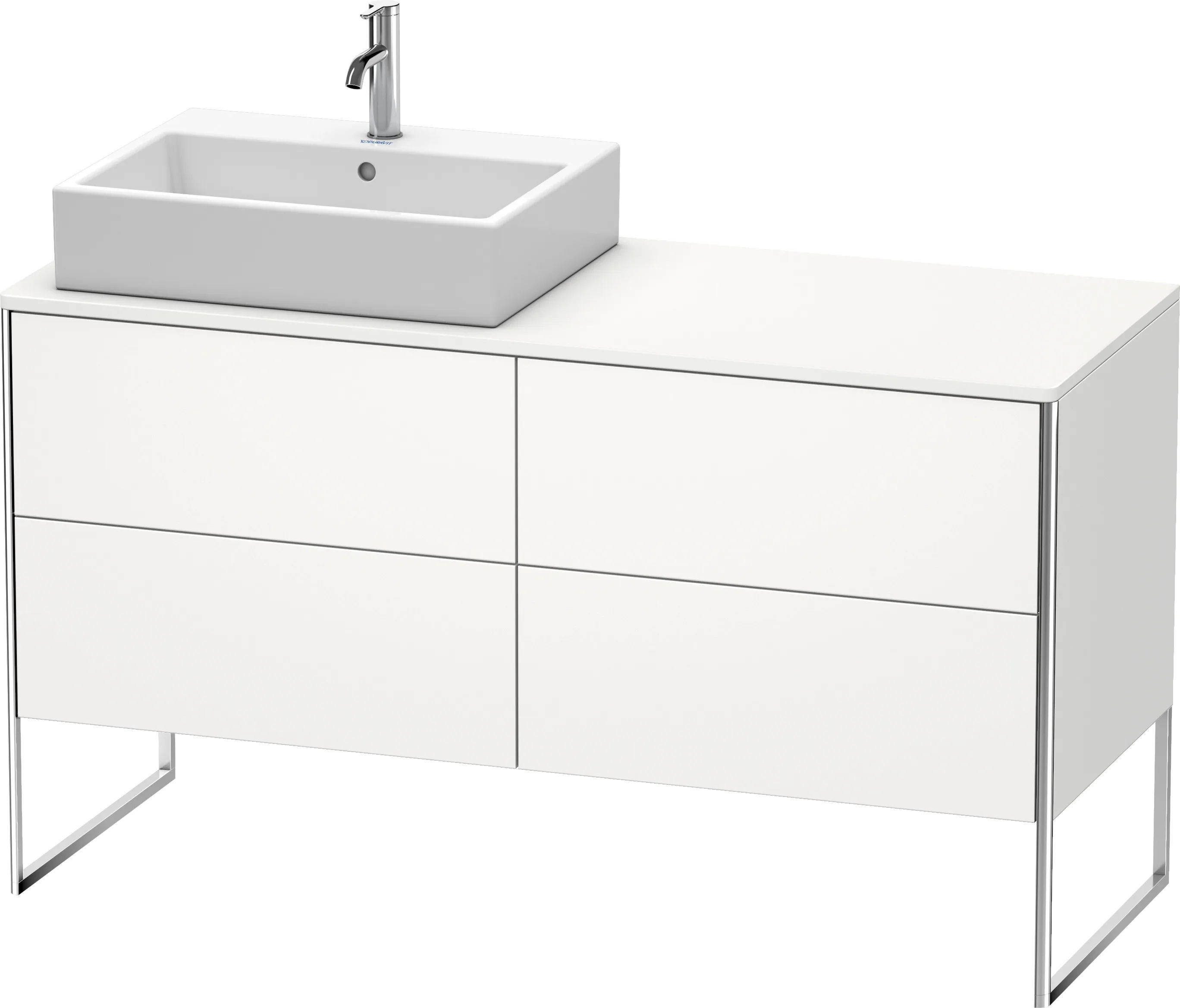 Duravit Waschtischunterschrank bodenstehend „XSquare“ 140 × 77,8 × 54,8 cm Weiß Seidenmatt