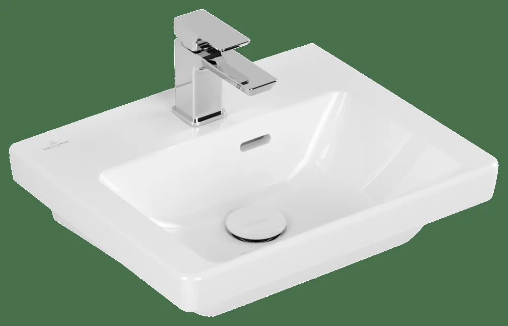 Villeroy & Boch Handwaschbecken Subway 3.0 4370FK, 450x370mm, Rechteck, 1HL, ÜL, Weiß Alpin Villeroy & Boch Handwaschbecken Subway 3.0 4370FK, 450x370mm, Rechteck, 1HL, ÜL, Weiß Alpin
