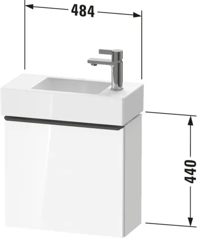 Duravit Waschtischunterschrank wandhängend „D-Neo“ 48,4 × 44 × 22,2 cm in Eiche Marmoriert Duravit Waschtischunterschrank wandhängend „D-Neo“ 48,4 × 44 × 22,2 cm in Eiche Marmoriert