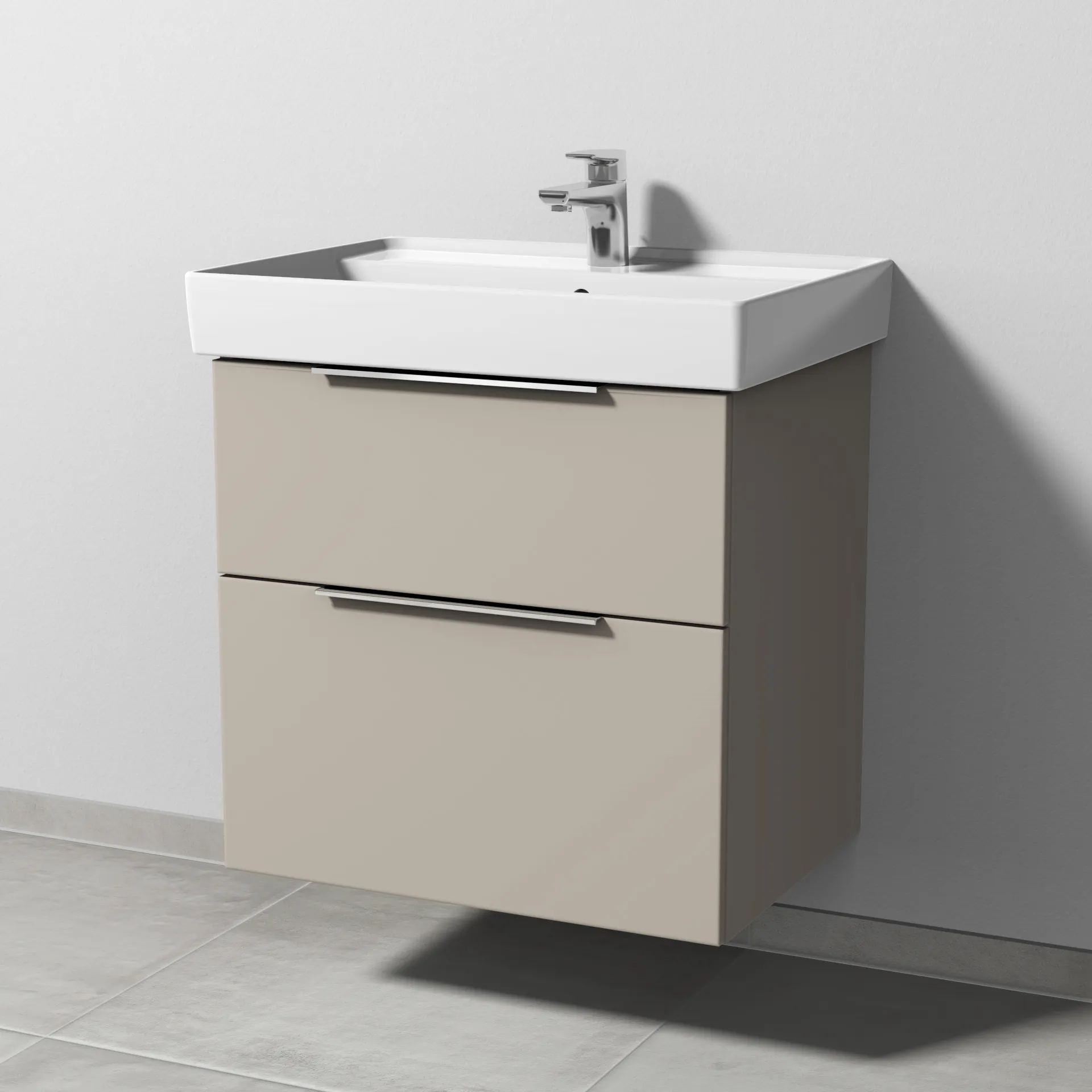 Sanipa Waschtischunterschrank „3way“ 600 × 588 × 447 mm in Kaschmir (matt)