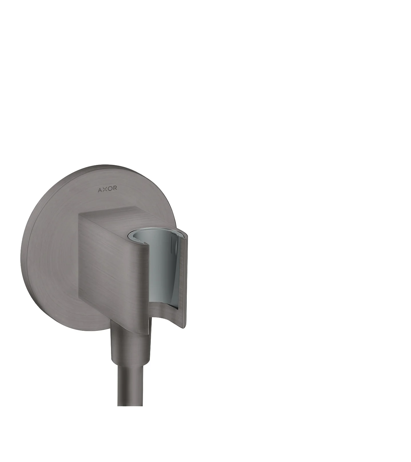 Hansgrohe AXOR ShowerSolutions Portereinheit rund, Brushed Black Chrome, DN15, G 1/2