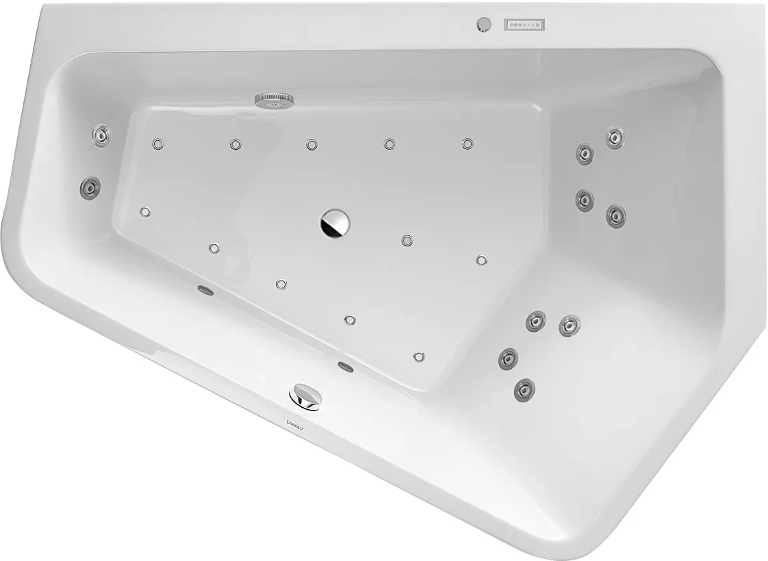Duravit Whirlwanne „Paiova 5“ fünfeck 1900 × 1400 mm, rechts mit Combi-System E, in Weiß Ausführung: rechts / Größe: 190 × 140 cm / Whirlsystem: mit Combi-System E Duravit Whirlwanne „Paiova 5“ fünfeck 1900 × 1400 mm, rechts mit Combi-System E, in Weiß Ausführung: rechts / Größe: 190 × 140 cm / Whirlsystem: mit Combi-System E